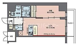 プレジオ西新井 1LDKの間取図画像