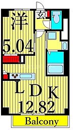 グレースヒル 1LDKの間取図画像