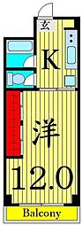 シントミプラザ町屋 1Kの間取図画像
