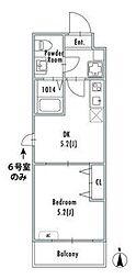 GRAN PASEO西新井 1DKの間取図画像