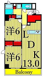 GRANPASEO田端D 2LDKの間取図画像