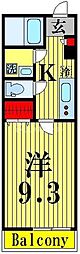 グランビル舎人公園 1Kの間取図画像