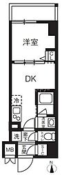 ハーモニーレジデンスグローバルキャピタル 1DKの間取図画像