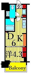 Brilliaist町屋 1DKの間取図画像