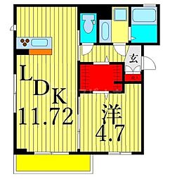 グランコンフォート 1LDKの間取図画像