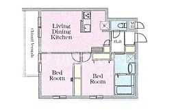 アーバンクレスト 2LDKの間取図画像
