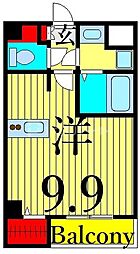 ラ・フォート東日暮里 ワンルームの間取図画像