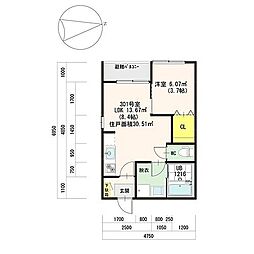 名古屋市営鶴舞線 浅間町駅 徒歩9分の賃貸アパート 3階1LDKの間取り
