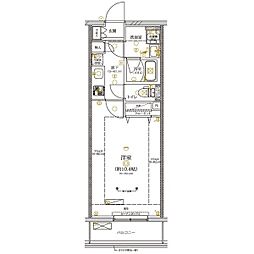 名古屋市営鶴舞線 大須観音駅 徒歩3分の賃貸マンション 4階1Kの間取り