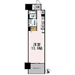 名古屋市営鶴舞線 伏見駅 徒歩6分の賃貸マンション 3階ワンルームの間取り