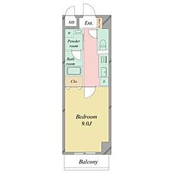 ラクラス浅間町 1Kの間取図画像