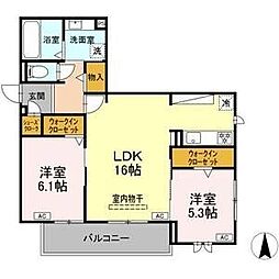江向Park 2LDKの間取図画像
