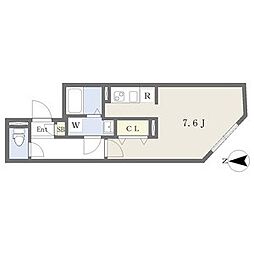 MTM東別院 1Kの間取図画像