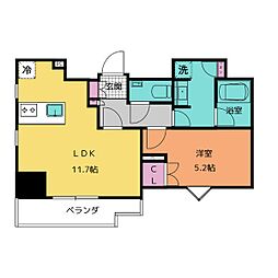 グランパセオ名古屋伏見 1LDKの間取図画像