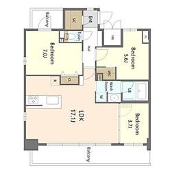 S-RESIDENCE名古屋菊井aline 3LDKの間取図画像