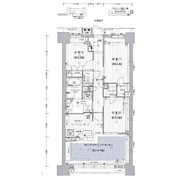 プレサンスグラン名城公園 3LDKの間取図画像