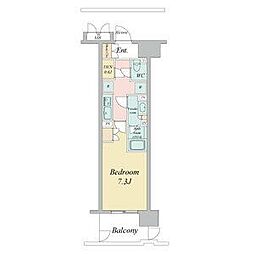 ラフィシア上前津 1Kの間取図画像