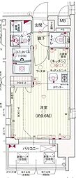 プレサンス久屋大通公園エアリー 1Kの間取図画像