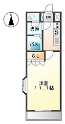 マイアート 1Kの間取図画像