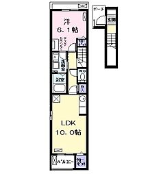 ファミール丹後2 1LDKの間取図画像