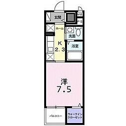 グランレジーナ 1Kの間取図画像