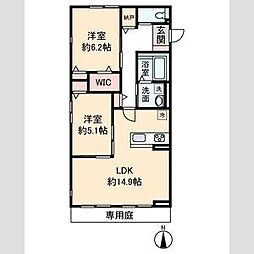 HEIM MAISON 庄内通駅東 B棟 2LDKの間取図画像