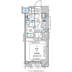 ディアレイシャス名古屋太閤通2 1Kの間取図画像