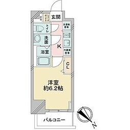 アステリ鶴舞テーセラ 1Kの間取図画像