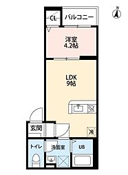 PLUMFIELD六番町 1LDKの間取図画像