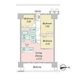 ラフィシア上前津 3LDKの間取図画像