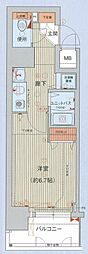 ライジングコート名古屋駅南 1Kの間取図画像