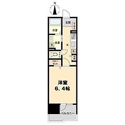 willDo太閤通 1Kの間取図画像