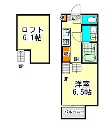 ブランテール 1SKの間取図画像