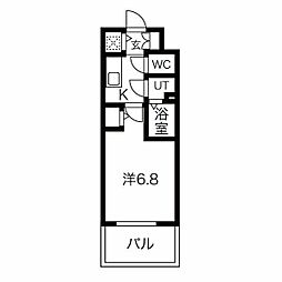 エスリード上前津リビア 1Kの間取図画像