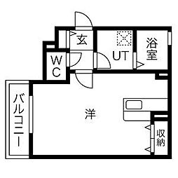 フォレストビレッジ大正町 ワンルームの間取図画像