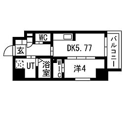 ザラウンジリニアゲート 1DKの間取図画像