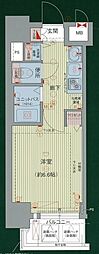 プレサンスSAKAE白川公園 1Kの間取図画像