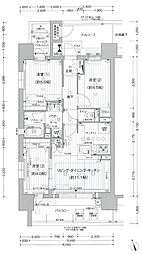 プレサンスロジェ名古屋浅間町ザ・レジデンス 3LDKの間取図画像