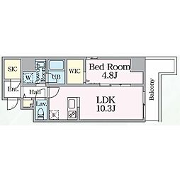E-city大須 1LDKの間取図画像