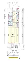 プレサンス大須観音ディオ 1Kの間取図画像