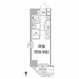 エスリード名古屋STATIONCENTRAL 1Kの間取図画像