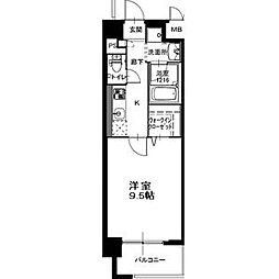 パティオ・エスペランサ 1Kの間取図画像