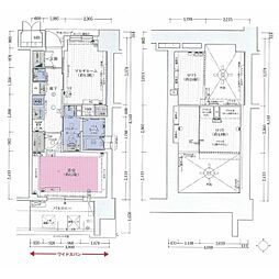 エステムコート名古屋駅前CORE 2Kの間取図画像