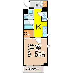 アーバンライフ名駅ウエスト 1Kの間取図画像