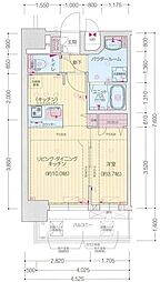 プレサンス太閤通駅前デュプル 1LDKの間取図画像