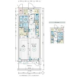 エステムコート名古屋TWINEAST 1DKの間取図画像