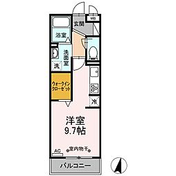 D-room黄金 ワンルームの間取図画像