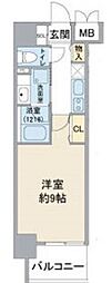 スリーアイランドタワー名駅北 1Kの間取図画像