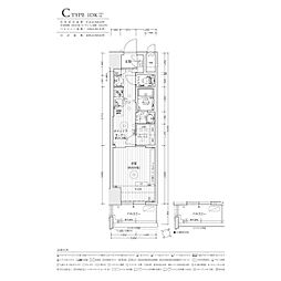 エステムコート名古屋グランツ 1DKの間取図画像