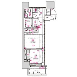 CREST TAPP東別院 1DKの間取図画像